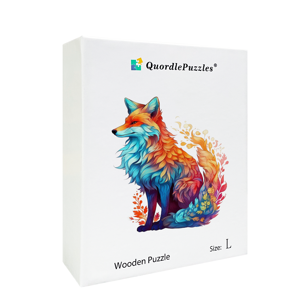 🔥LAST DAY 92% OFF-Wonderful FOX Colourful Wooden Jigsaw Puzzle