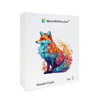 🔥LAST DAY 92% OFF-Wonderful FOX Colourful Wooden Jigsaw Puzzle