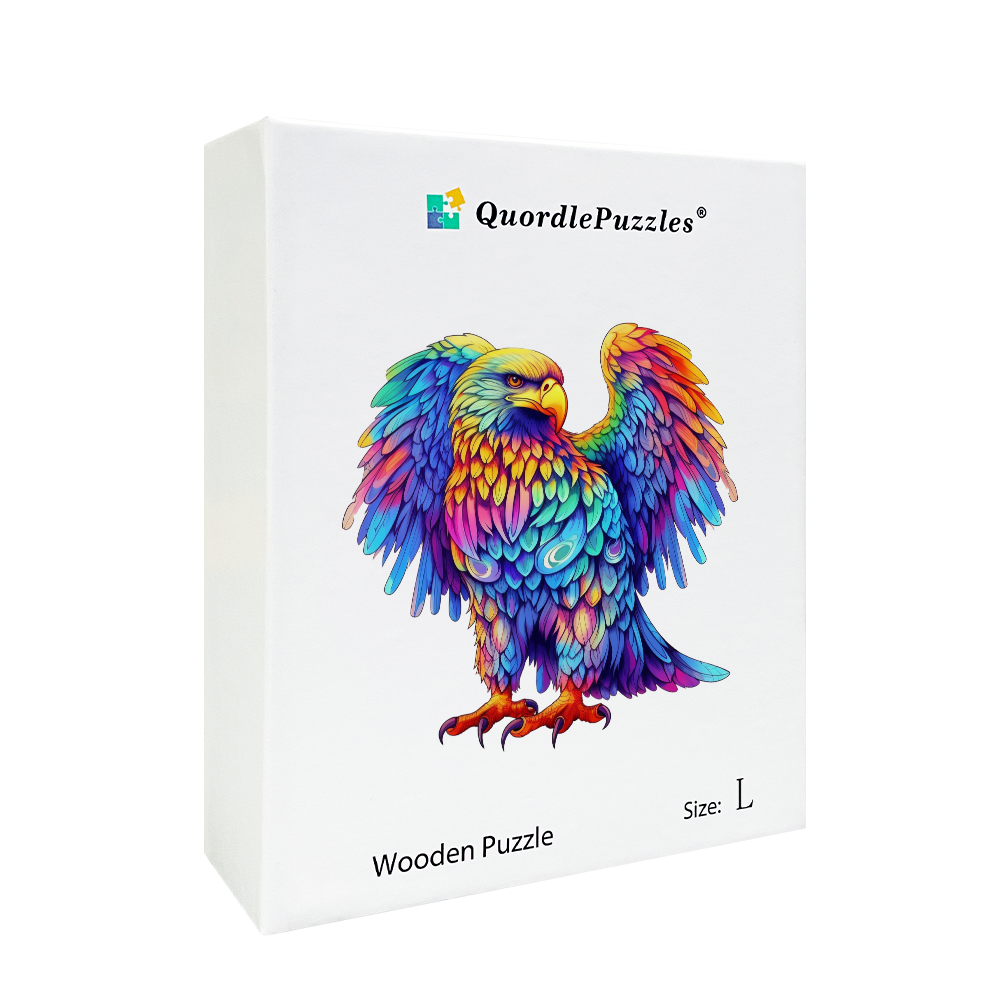 🔥LAST DAY 92% OFF-Colorful Eagle Head Poster Wooden Jigsaw Puzzle
