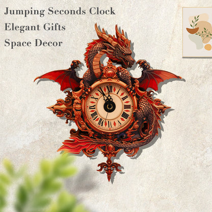 Dragon Flame Timepiece Wooden Clock Puzzle