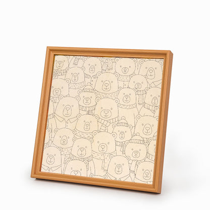 Scarf Bears - Wooden Coloring Puzzle