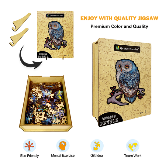 Blue Tailed Owl Jigsaw Puzzle