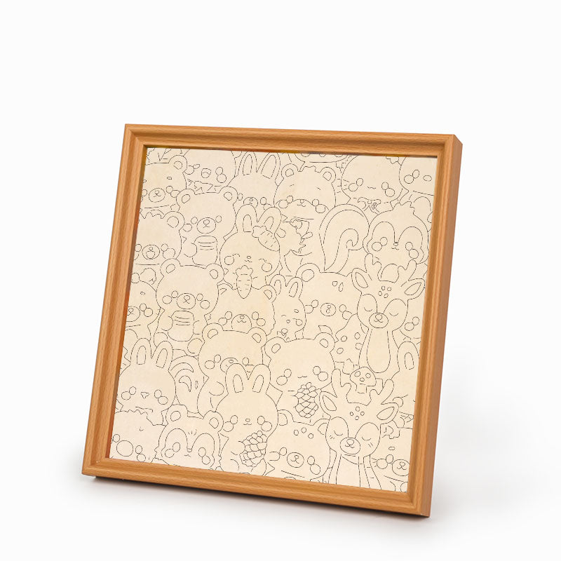 Forest Crew - Wooden Coloring Puzzle