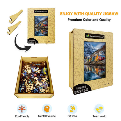 Arctic Village Wooden Jigsaw Puzzle
