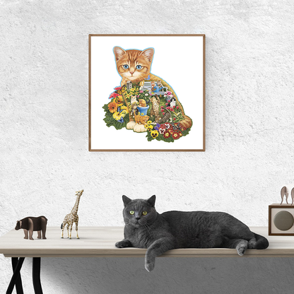 🔥LAST DAY 80% OFF-Garden Cat Jigsaw Puzzle