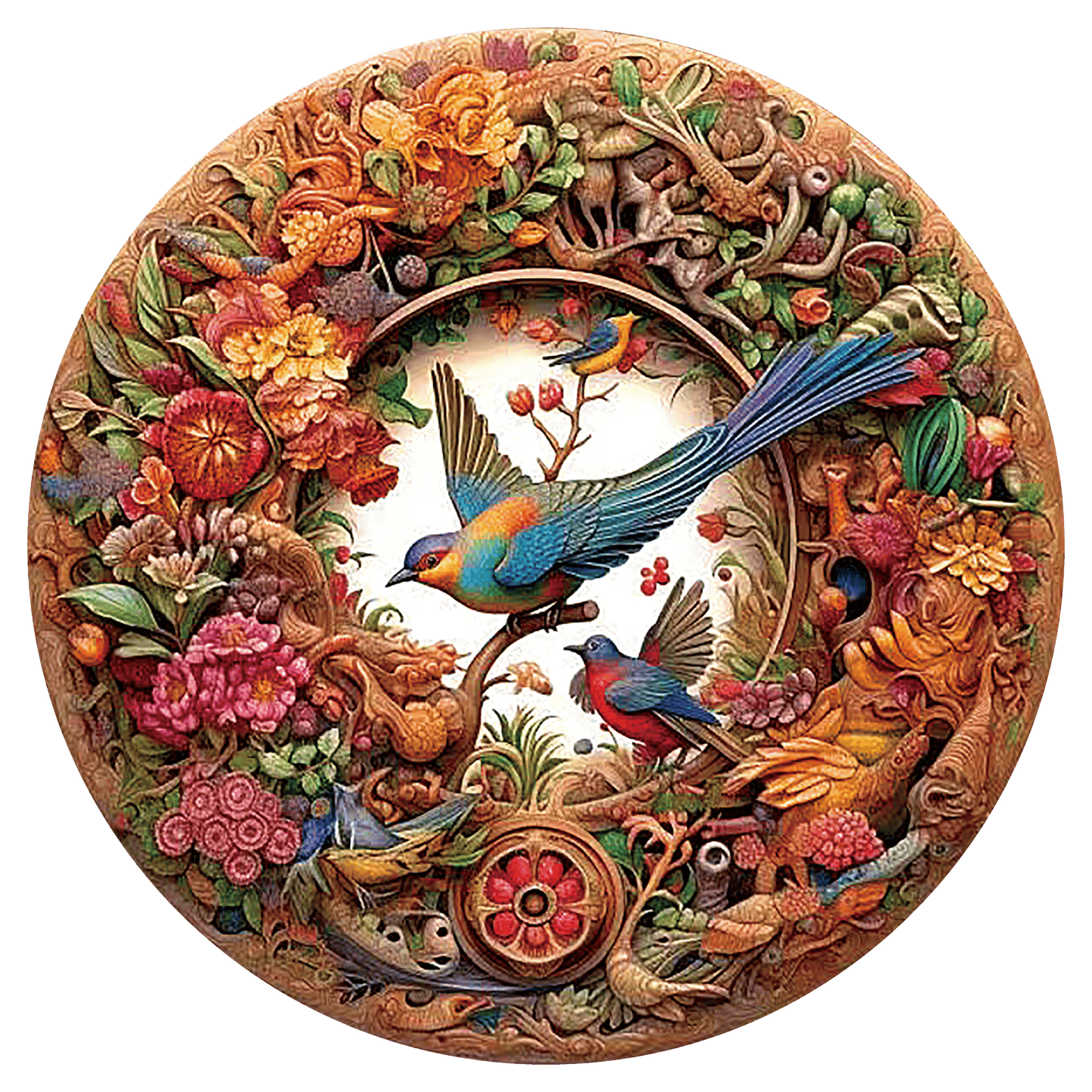 🔥LAST DAY 87% OFF-Bird and Bloom Wooden Jigsaw Puzzle