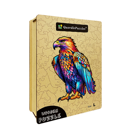 🔥LAST DAY 92% -Colorful Eagle Art Wooden Jigsaw Puzzle