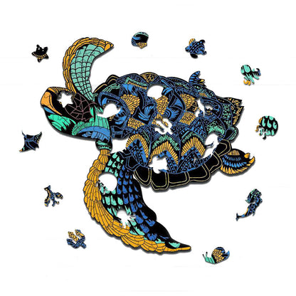 🔥LAST DAY 80% OFF-Traveling Turtle Wooden Jigsaw Puzzle