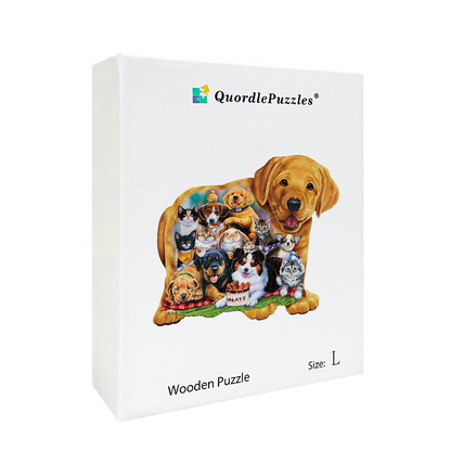 🔥LAST DAY 80% OFF-Dogs and Cats Jigsaw Puzzle