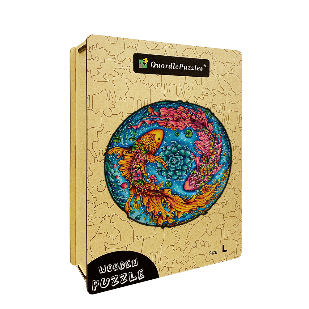 Double Fish Wooden Jigsaw Puzzle