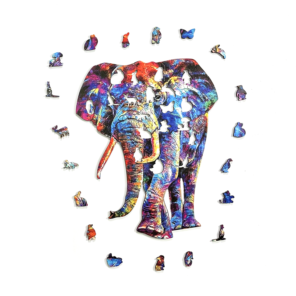 🔥LAST DAY 80% OFF-Abstract Colorful Animal Art Elephant
