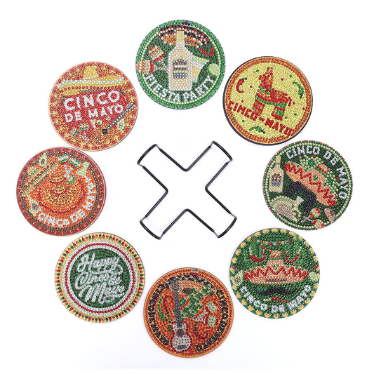 DIY CINCO MAYO Diamond Painting Coasters