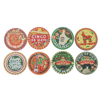 DIY CINCO MAYO Diamond Painting Coasters