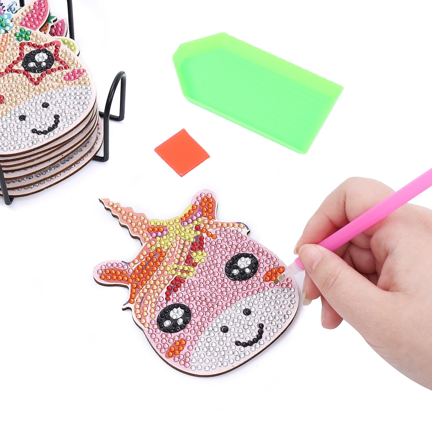 DIY Unicorn Diamond Painting Coasters