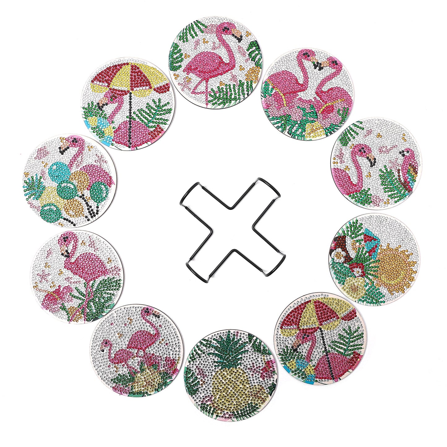 DIY Flamingo Diamond Painting Coasters