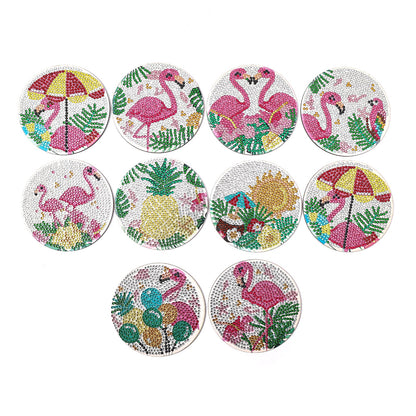DIY Flamingo Diamond Painting Coasters