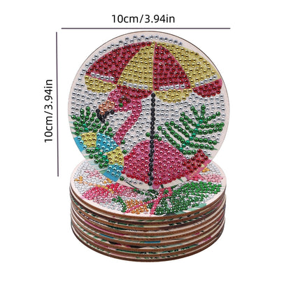 DIY Flamingo Diamond Painting Coasters