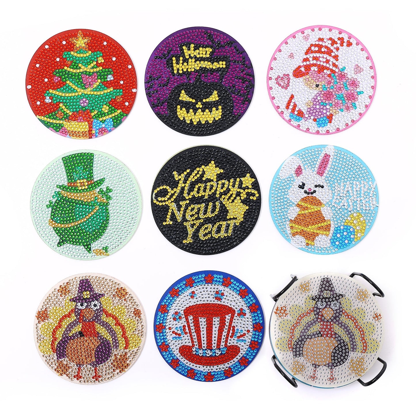 DIY Halloween C Diamond Painting Coasters