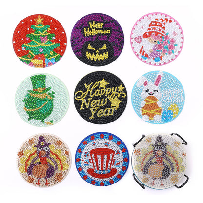 DIY Halloween C Diamond Painting Coasters