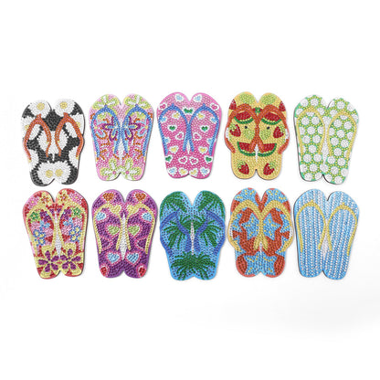 DIY Slippers A Diamond Painting Coasters