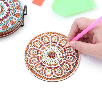 DIY Mandala H Diamond Painting Coasters