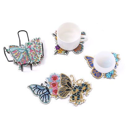 DIY Butterfly E Diamond Painting Coasters