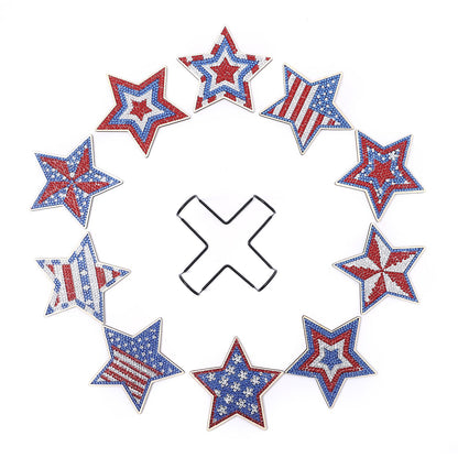 DIY Star Diamond Painting Coasters