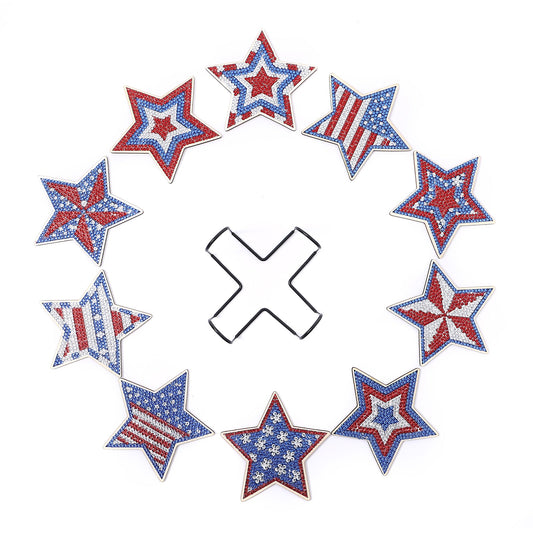 DIY Star Diamond Painting Coasters