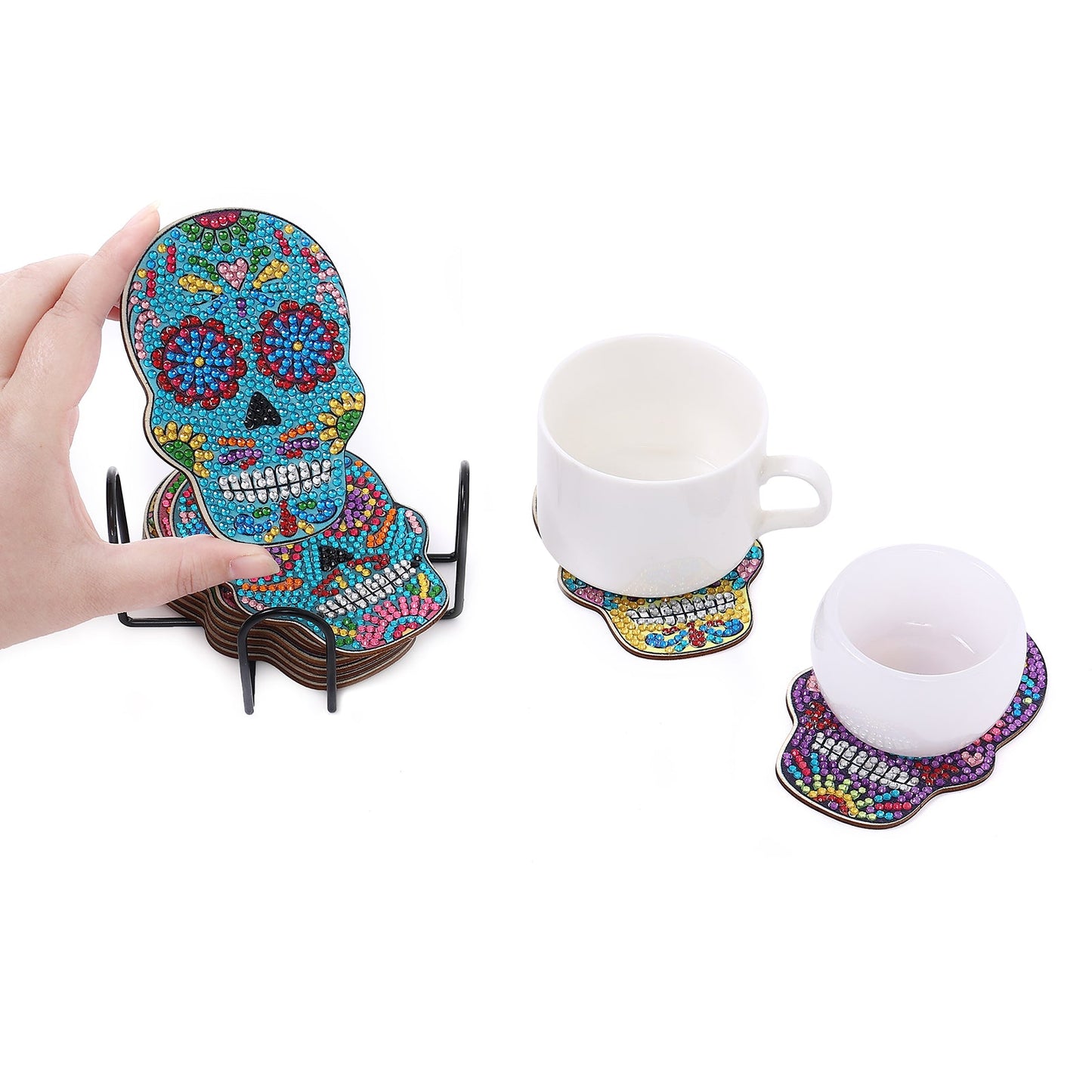 DIY Skull B Diamond Painting Coasters