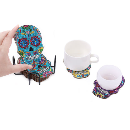 DIY Skull B Diamond Painting Coasters