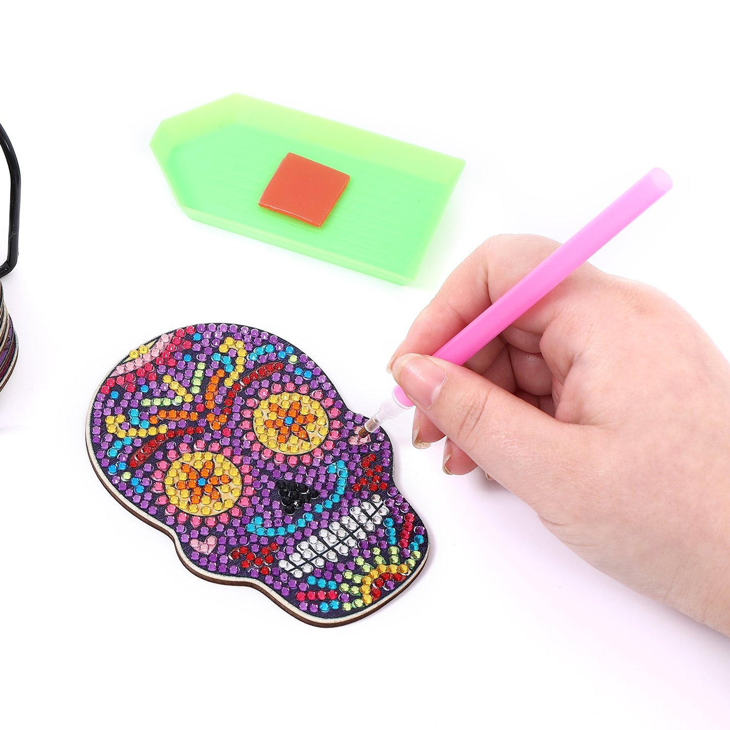 DIY Skull B Diamond Painting Coasters