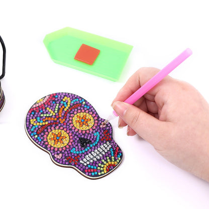 DIY Skull B Diamond Painting Coasters