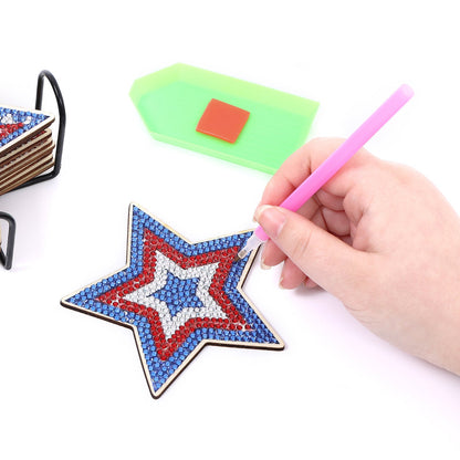 DIY Star Diamond Painting Coasters