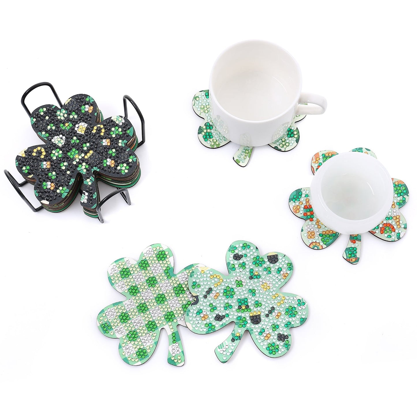 DIY Flower F Diamond Painting Coasters