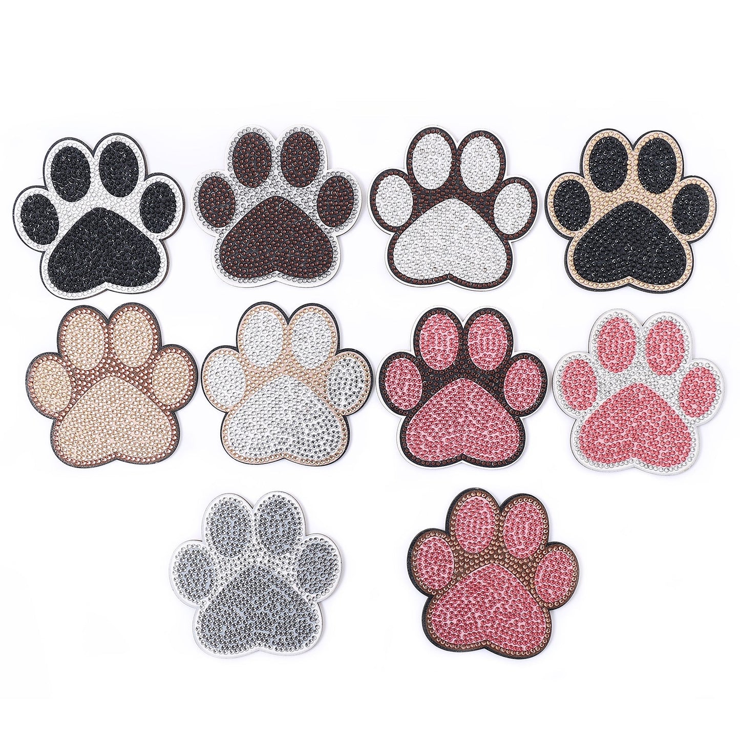 DIY Paw Prints Diamond Painting Coasters