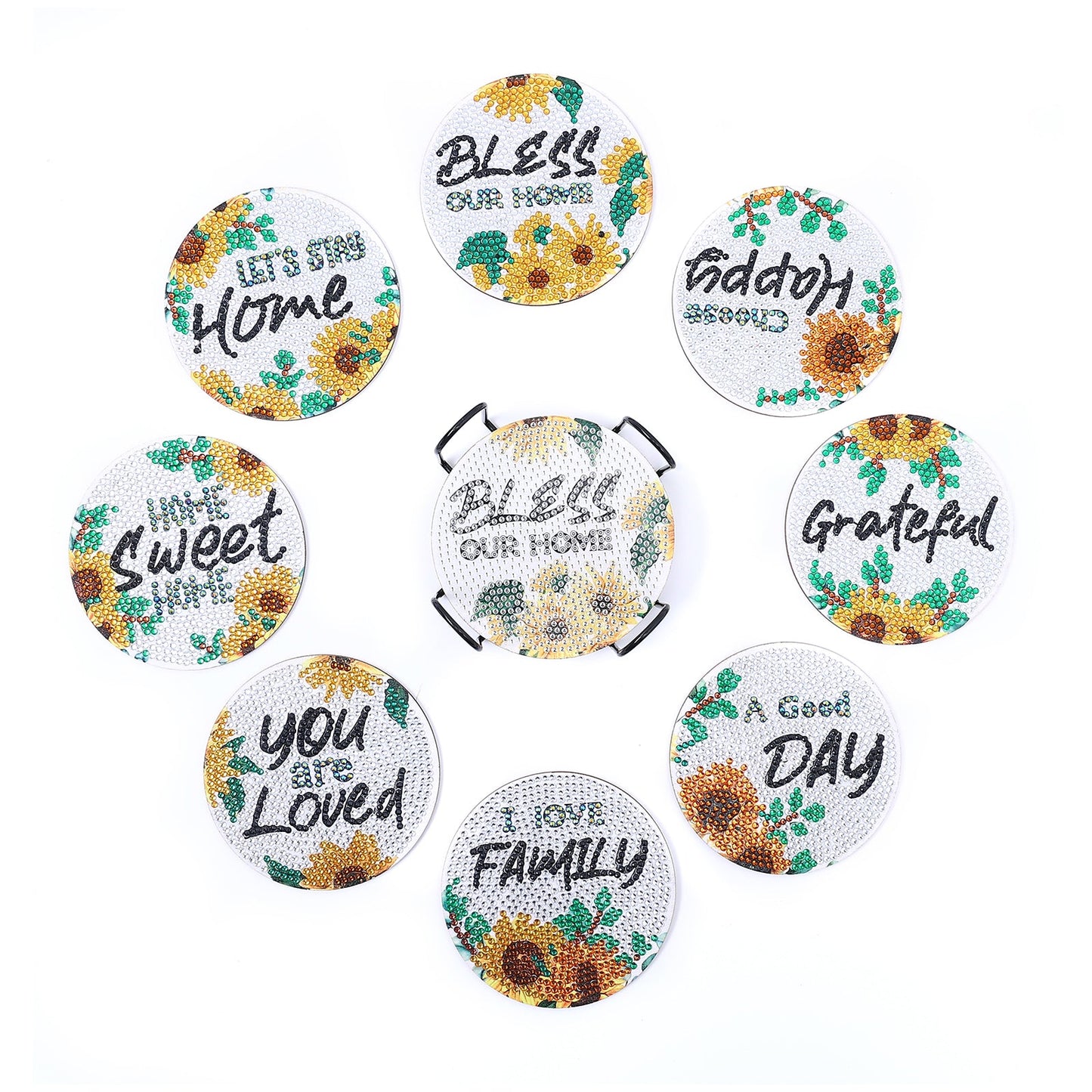 DIY Flower D Diamond Painting Coasters