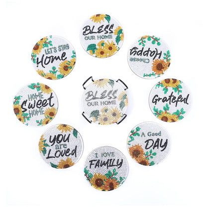 DIY Flower D Diamond Painting Coasters