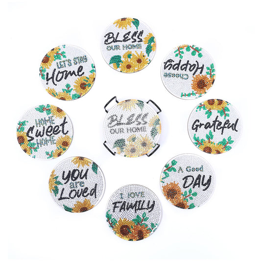 DIY Flower D Diamond Painting Coasters