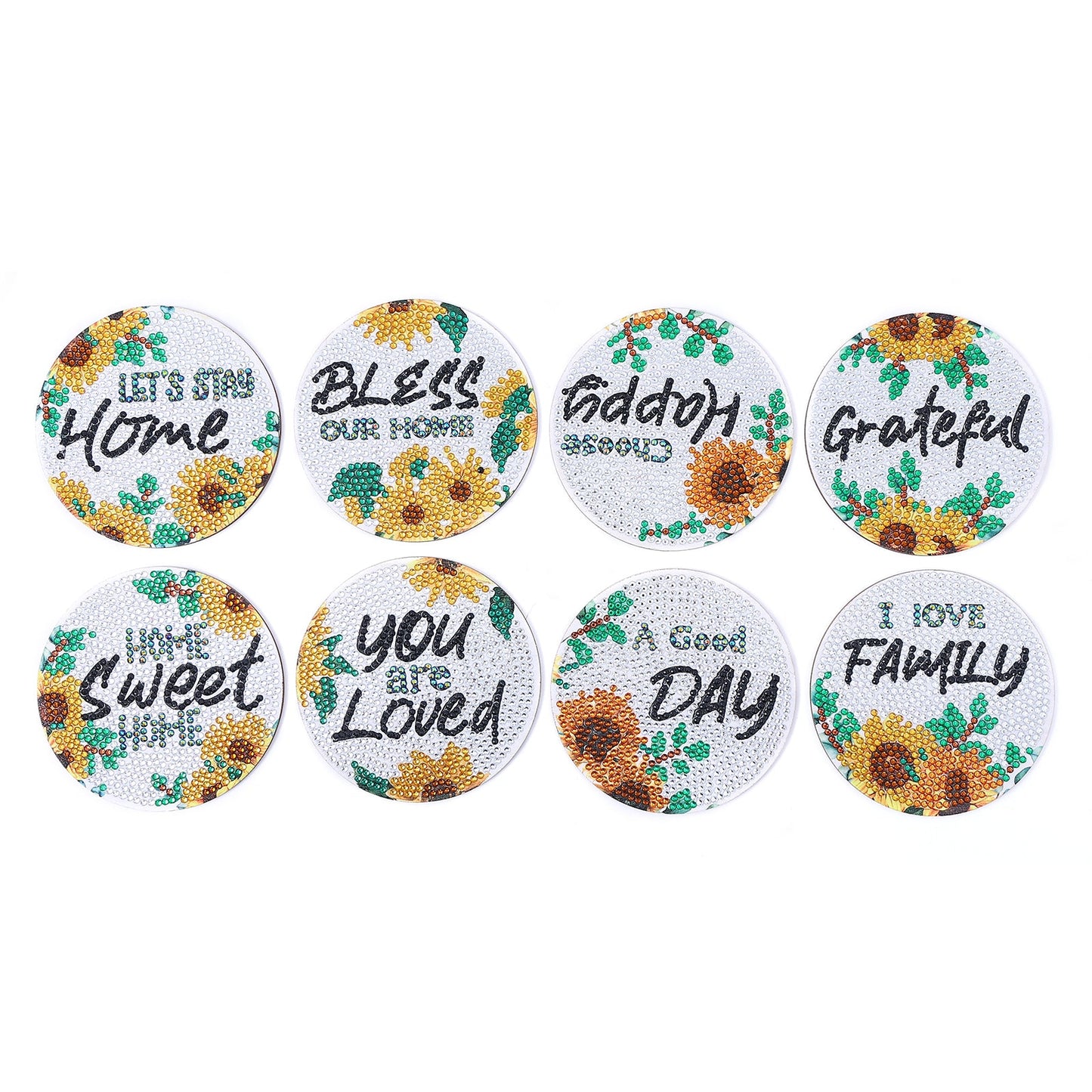 DIY Flower D Diamond Painting Coasters