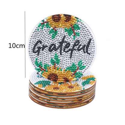 DIY Flower D Diamond Painting Coasters