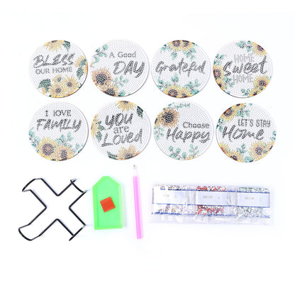 DIY Flower D Diamond Painting Coasters