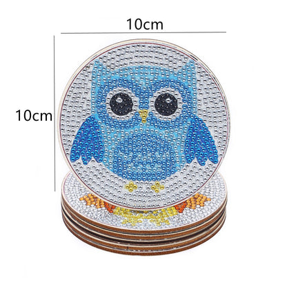 DIY Owl A Diamond Painting Coasters