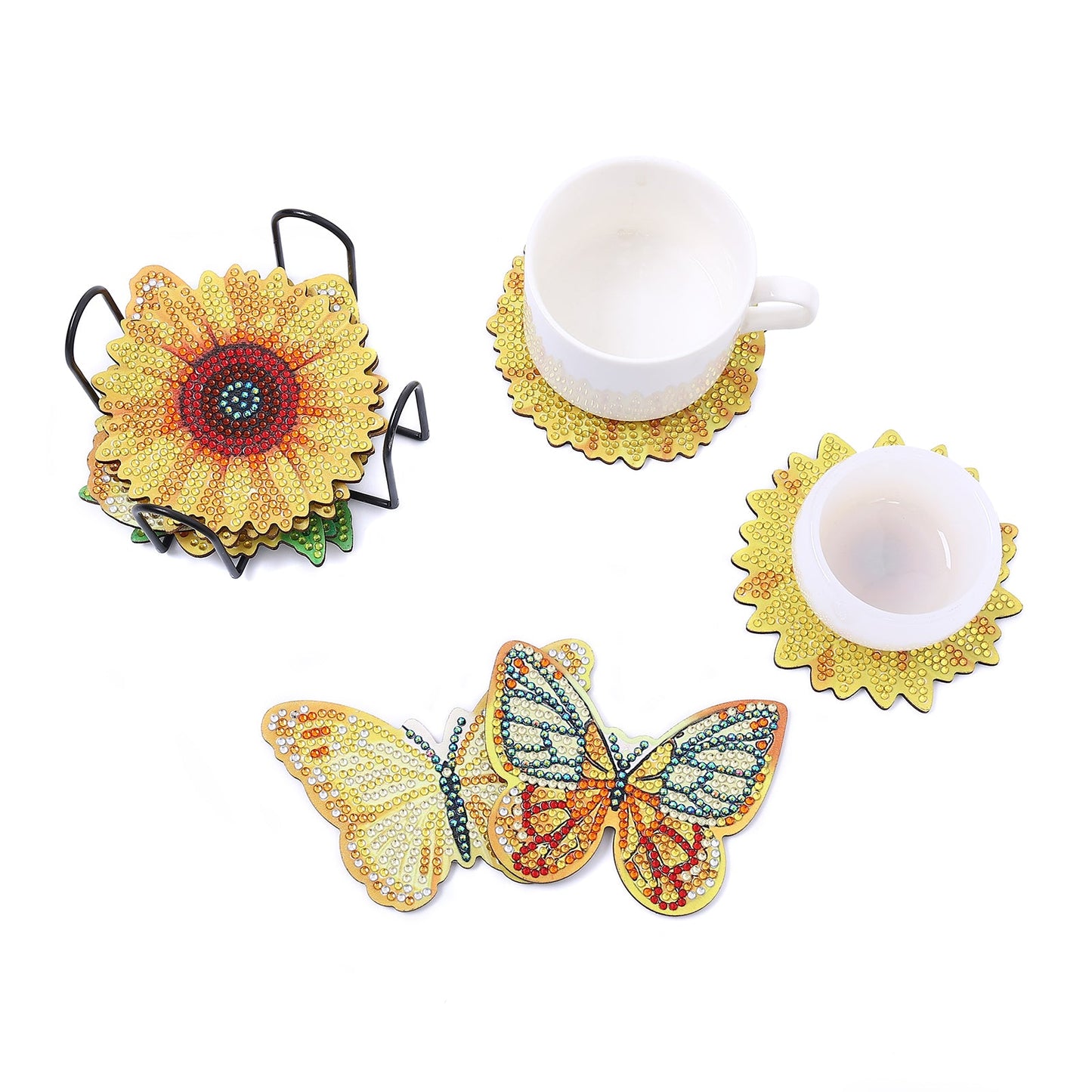 DIY Flower B Diamond Painting Coasters