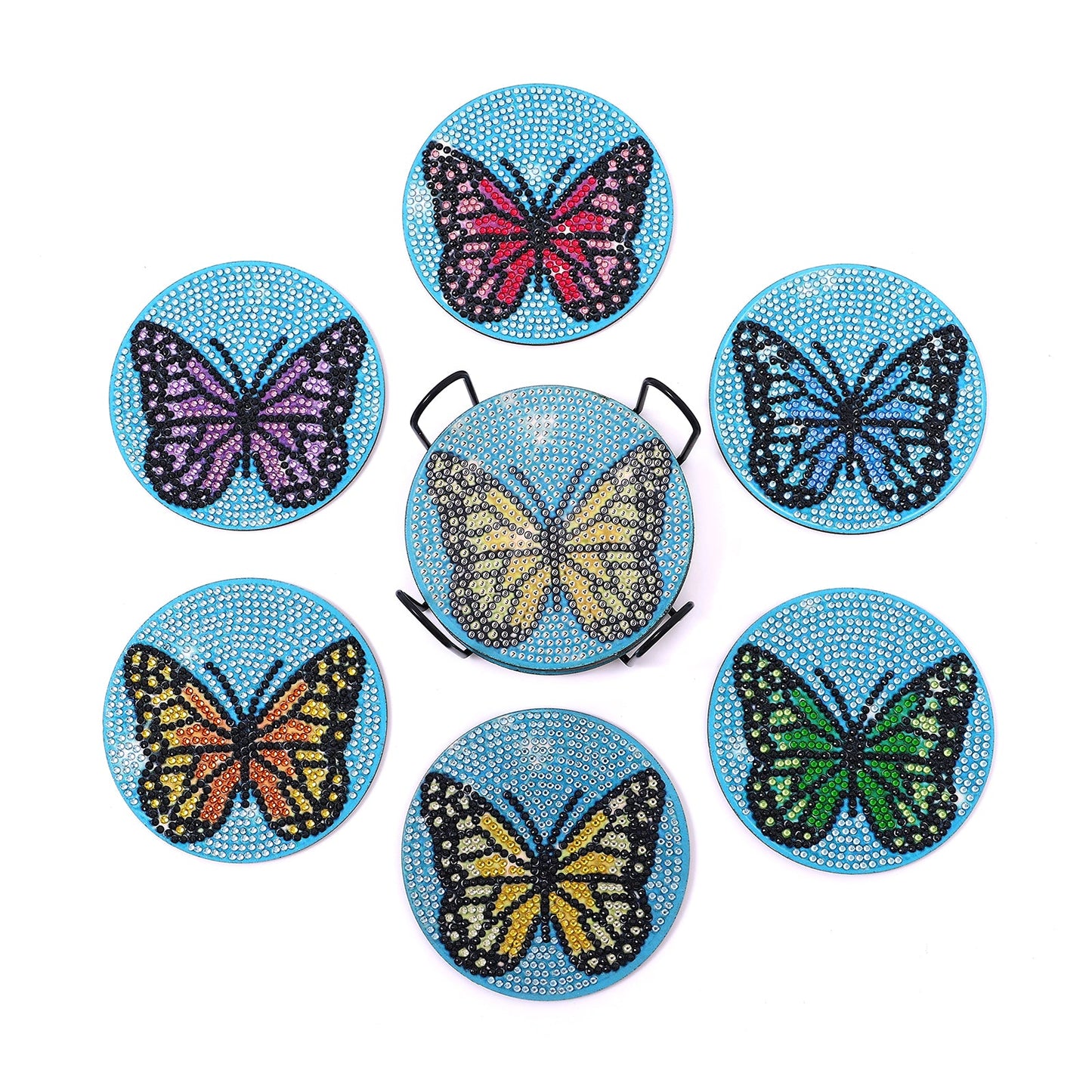 DIY Butterfly C Diamond Painting Coasters