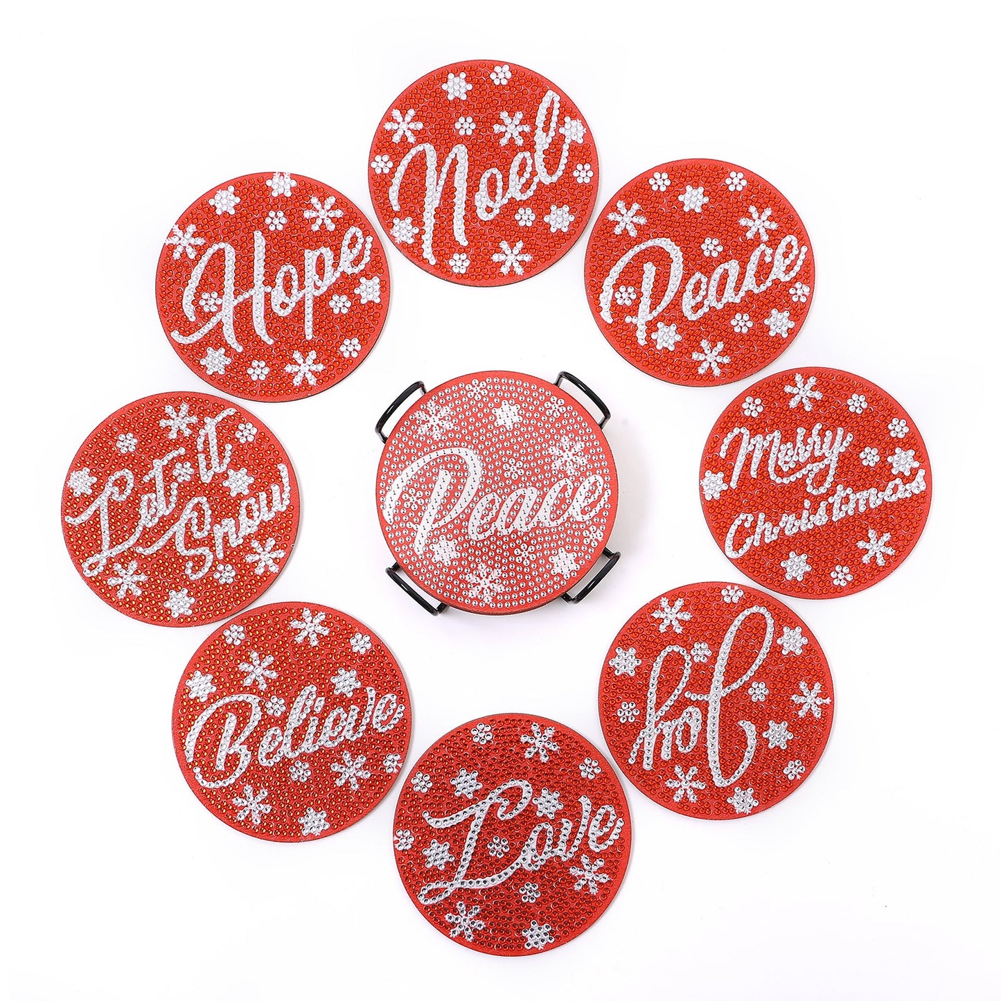 DIY Peace Diamond Painting Coasters