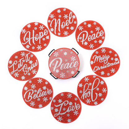 DIY Peace Diamond Painting Coasters