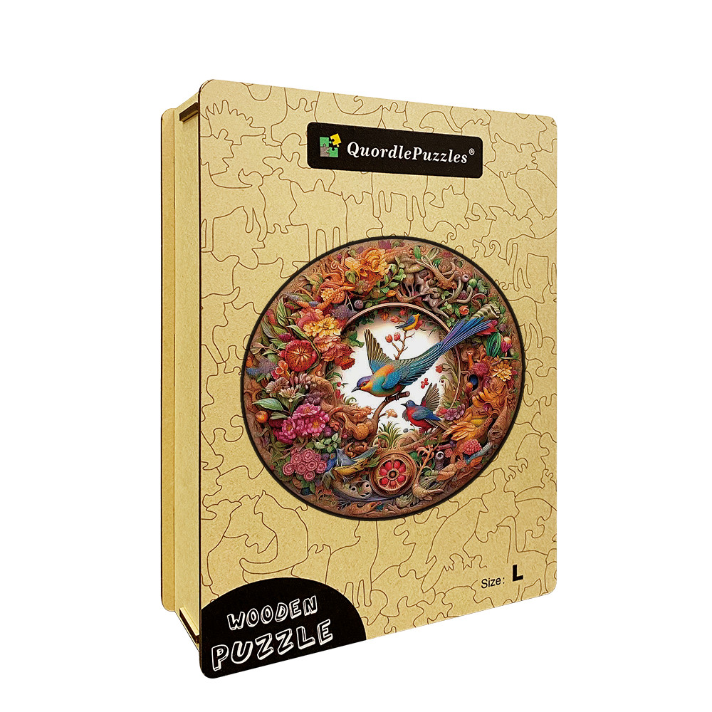 🔥LAST DAY 87% OFF-Bird and Bloom Wooden Jigsaw Puzzle