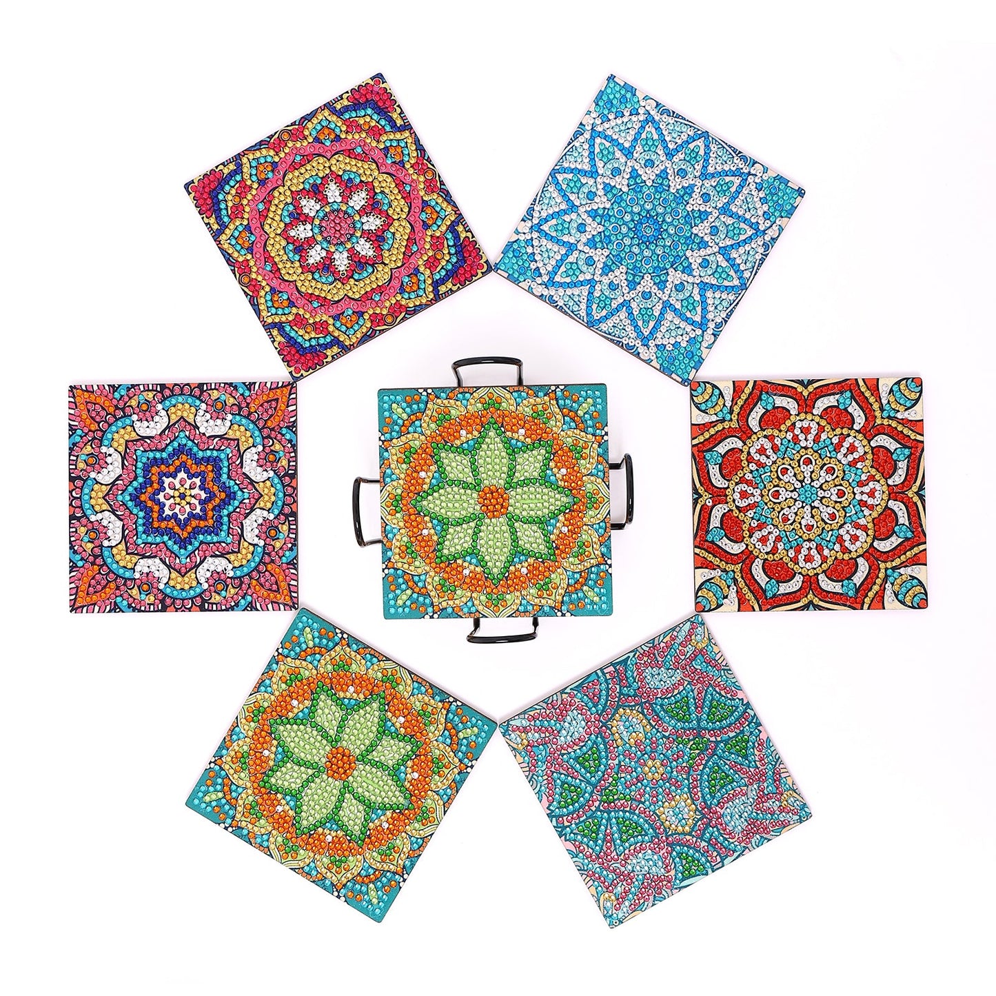 DIY Mandala G Diamond Painting Coasters
