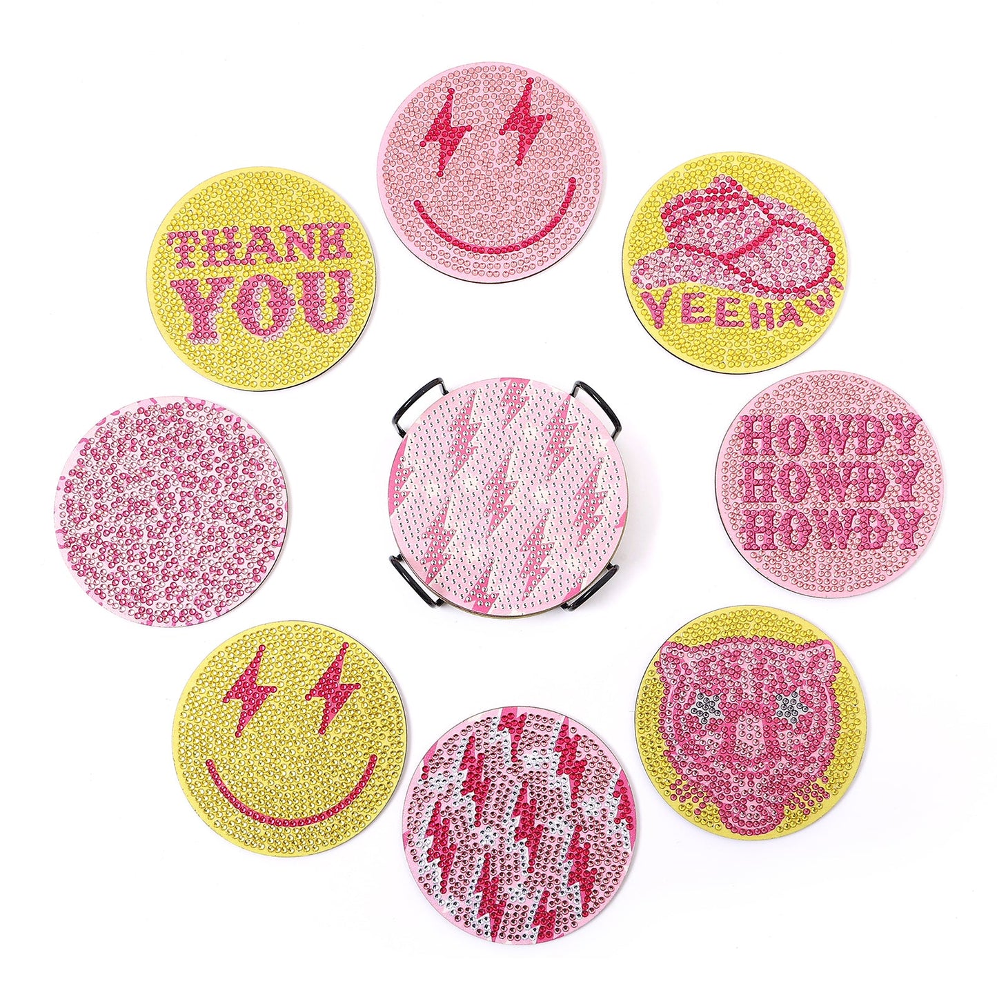 DIY Howdy Diamond Painting Coasters