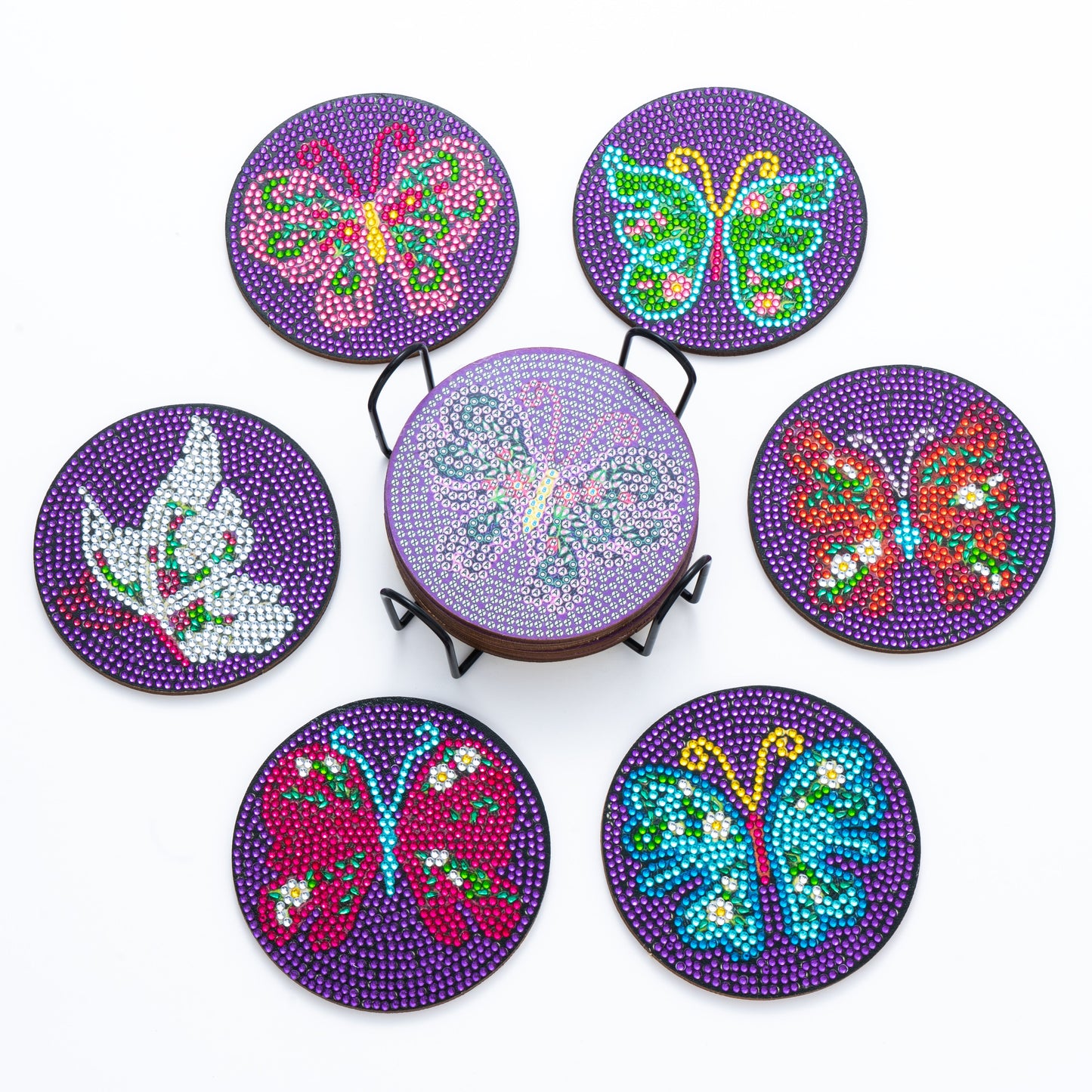 DIY Butterfly B Diamond Painting Coasters